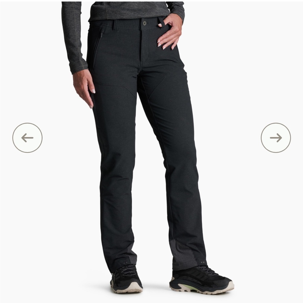 Kühl Women’s KLASH Outdoor Pants Size 8 Dark Gray Charcoal Hiking Soft Shell